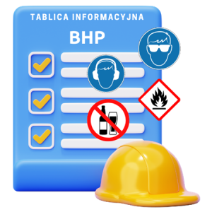 Tablica BHP nakaz używania środków ochrony indywidualnej
