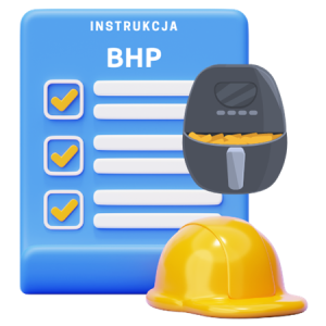 Instrukcja BHP przy obsłudze frytkownicy beztłuszczowej - air fryer